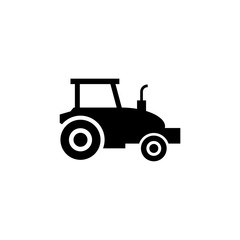 Tractor vector icon symbol. Flat Tractor icon for computer and mobile