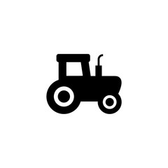 Tractor vector icon symbol. Flat Tractor icon for computer and mobile
