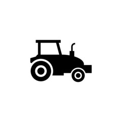 Fototapeta na wymiar Tractor vector icon symbol. Flat Tractor icon for computer and mobile