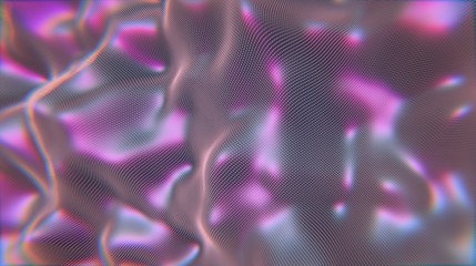 Pink wave dots star glow abstract concept universe scene with planets or element, stars and galaxies or hexagon in outer space showing the beauty of space exploration.