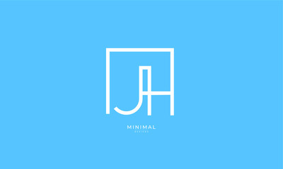 Alphabet letter icon logo JH