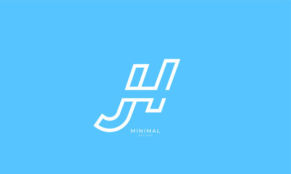 Alphabet letter icon logo JH