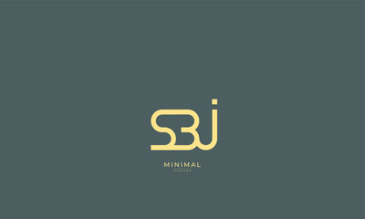 Alphabet letter icon logo SBJ