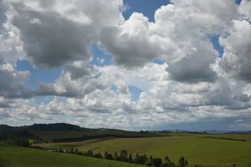 Fototapeta na wymiar Clouds on the landscape view