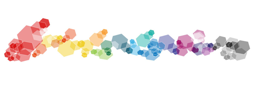 Modern Band Banner Regenbogen Bunt Eckige Eckig