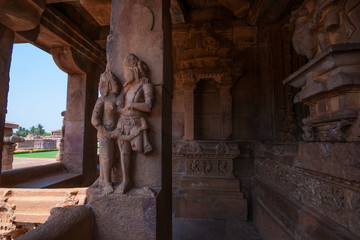 statue in the durga temple at aihole karnataka