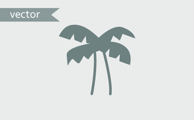 Palms icon flat. Illustration isolated vector sign symbol