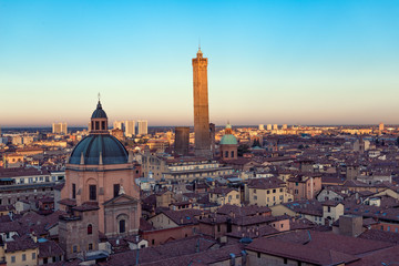 Fototapeta na wymiar Aerial view of Bologna, Italy