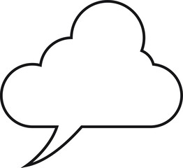 Think bubble icon design isolated on white background