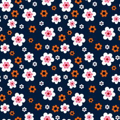 cute ditsy flowers summer seamless backround pattern for kids fashion design