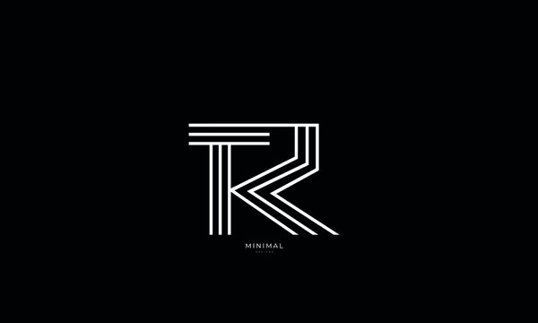 Alphabet letter icon logo TR