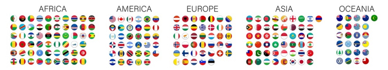 Fototapeta Flags of the world, great design for any purposes. Isolated vector sign obraz