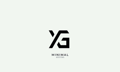 Alphabet letter icon logo YG