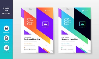 Creative and Colorful business flyer design template
