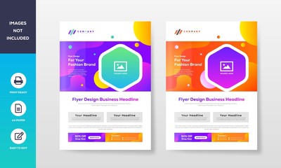 Creative and Colorful business flyer design template