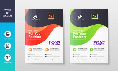 Creative and Colorful business flyer design template