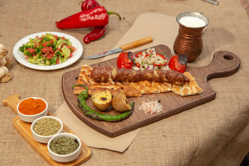 Adana kebab, barbecue, beef, kebab stock photo