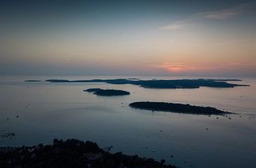 Pula Arena Colosseum Harbour Beach Istria Rovinj Croatia Sunset  Boats Beach Holiday Tourism