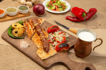 Adana kebab, barbecue, beef, kebab stock photo