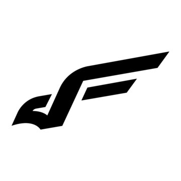 Flying Bird F Logo Icon