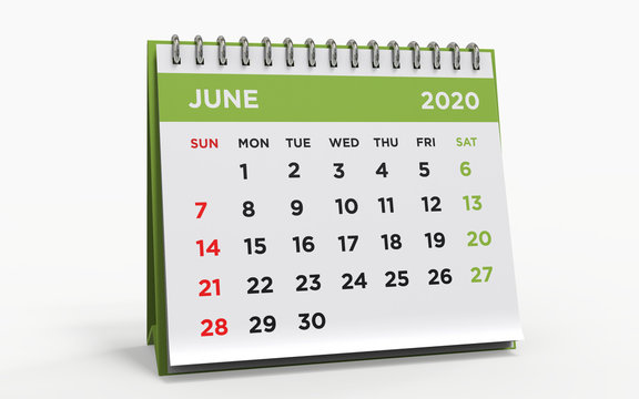 Desk Calendar JUNE 2020