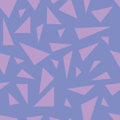 Triangle background. Seamless pattern. Geometric abstract texture. Purple and pink colors. Polygonal mosaic style. Vector illustration.