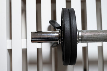 Dumbbell on a white background.