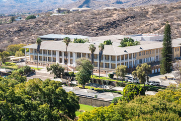 Tintenpalast or Ink Palace Parliament Building in Windhoek, Namibia