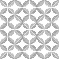 Geometric leaves seamless vector pattern