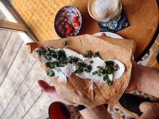 Traditional Lebanese breakfast