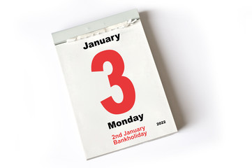 3. January 2022 2nd January Bankholiday