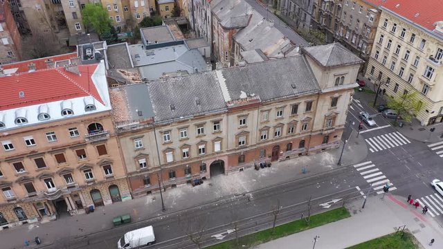 Zagreb Earthquake during COVID19 Corona Virus - Aerial footage