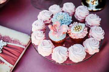 Sweet Cake desert on the table