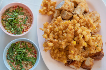 vigetable fried snack on lunch