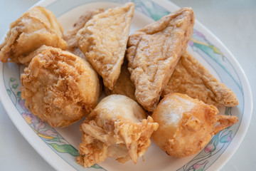 vigetable fried snack on lunch