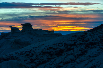 Sunrise Bisti Badlands Wilderness Hoodoos