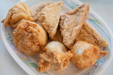 vigetable fried snack on lunch