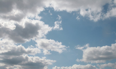 cloudy sky and billowing clouds