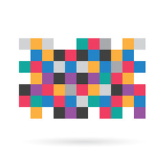 colorful pixel censorship pattern - vector illustration