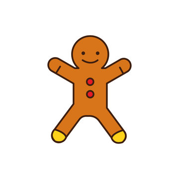 merry christmas ginger cookie icon