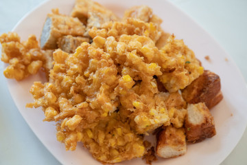 vigetable fried snack on lunch