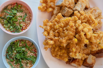 vigetable fried snack on lunch