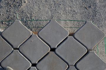paving stone factory stock photo