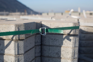 paving stone factory stock photo