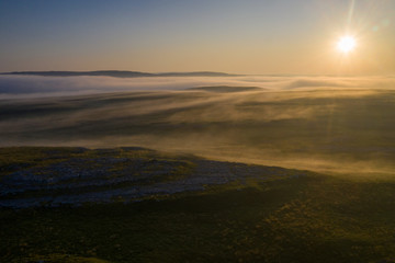 Sunrise above Gordale Scar, Malham, in the Yorkshire Dales National Park