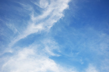 Cloudy blue sky background  at dusk