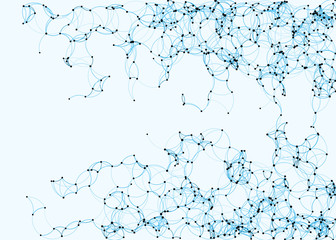 Procedural Art Network Mesh background illustration