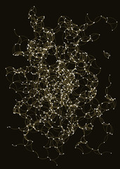 Obraz premium Procedural Art Network Mesh background illustration