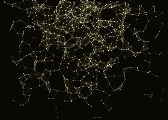 Procedural Art Network Mesh background illustration