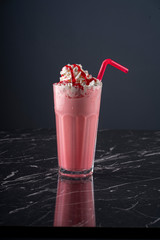 Strawberry smoothie stock photo